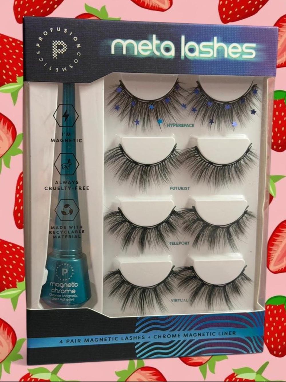 Profusion Cosmetics Meta Lashes Magnetic Kit with Blue Chrome Liner